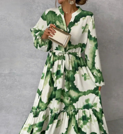Cerena –  Elegantes Maxikleid mit langen Ärmeln