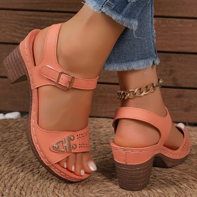 BellaStride™ – Elegante Damen Sandalen mit Komfort Blockabsatz