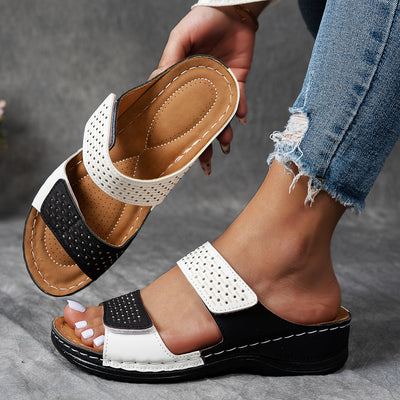 BelleVista™ – Stylische Damen Plateau Sandalen mit Strass & Komfortsohle