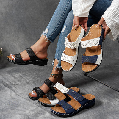 BelleVista™ – Stylische Damen Plateau Sandalen mit Strass & Komfortsohle