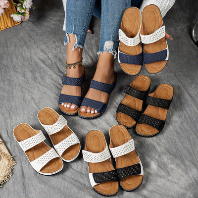 BelleVista™ – Stylische Damen Plateau Sandalen mit Strass & Komfortsohle