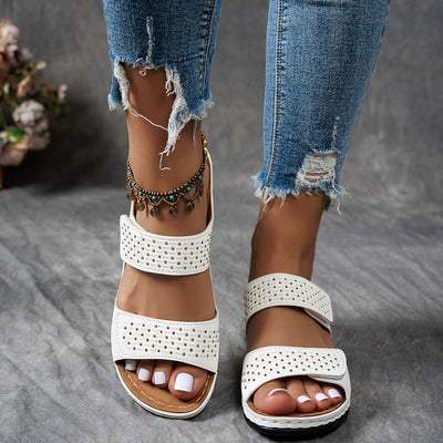 BelleVista™ – Stylische Damen Plateau Sandalen mit Strass & Komfortsohle