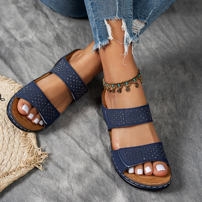 BelleVista™ – Stylische Damen Plateau Sandalen mit Strass & Komfortsohle