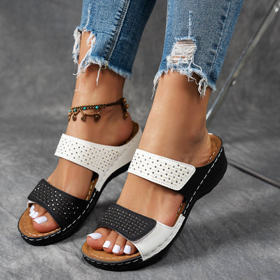 BelleVista™ – Stylische Damen Plateau Sandalen mit Strass & Komfortsohle