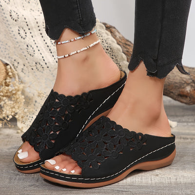 BloomEase™ – Damen Komfort Sandalen mit stilvollem Blumenmuster