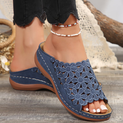 BloomEase™ – Damen Komfort Sandalen mit stilvollem Blumenmuster