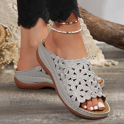 BloomEase™ – Damen Komfort Sandalen mit stilvollem Blumenmuster