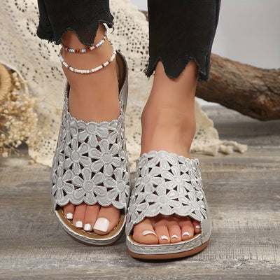 BloomEase™ – Damen Komfort Sandalen mit stilvollem Blumenmuster