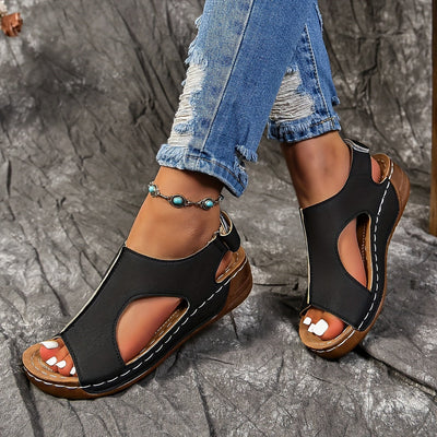 ComfyBelle™ – Elegante Damen Keilsandalen mit ergonomischem Komfortfußbett