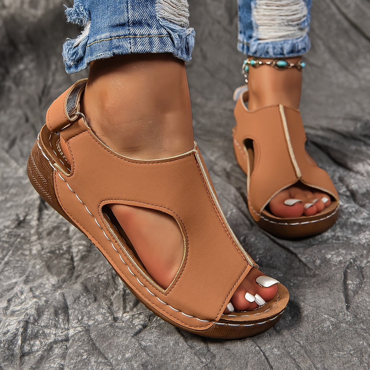 ComfyBelle™ – Elegante Damen Keilsandalen mit ergonomischem Komfortfußbett