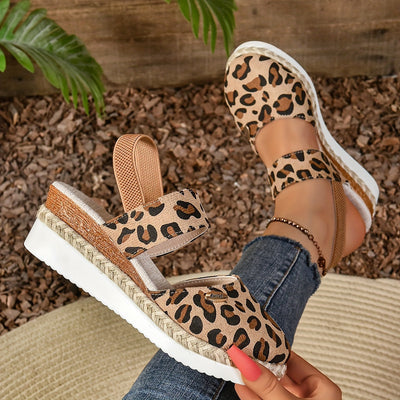 ComfyStride™ – Damen Plateau Sandalen mit elastischem Knöchelriemen