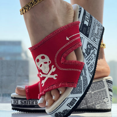 DenimaWedge™ – Modische Damen Keilsandalen mit Denim Look
