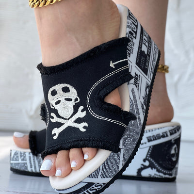 DenimaWedge™ – Modische Damen Keilsandalen mit Denim Look