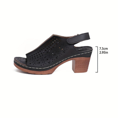 EleganzaStride™ – Damen Sandalen mit elegantem Chunky High Heel