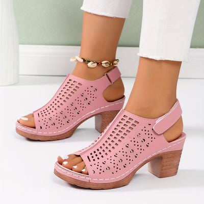 EleganzaStride™ – Damen Sandalen mit elegantem Chunky High Heel
