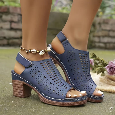 EleganzaStride™ – Damen Sandalen mit elegantem Chunky High Heel
