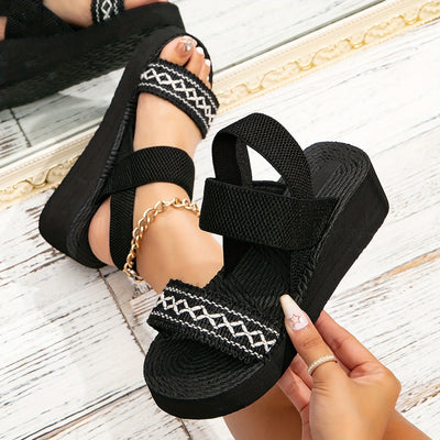 FlairWalk™ – Modische Damen Keilsandalen mit Komfort Plateau