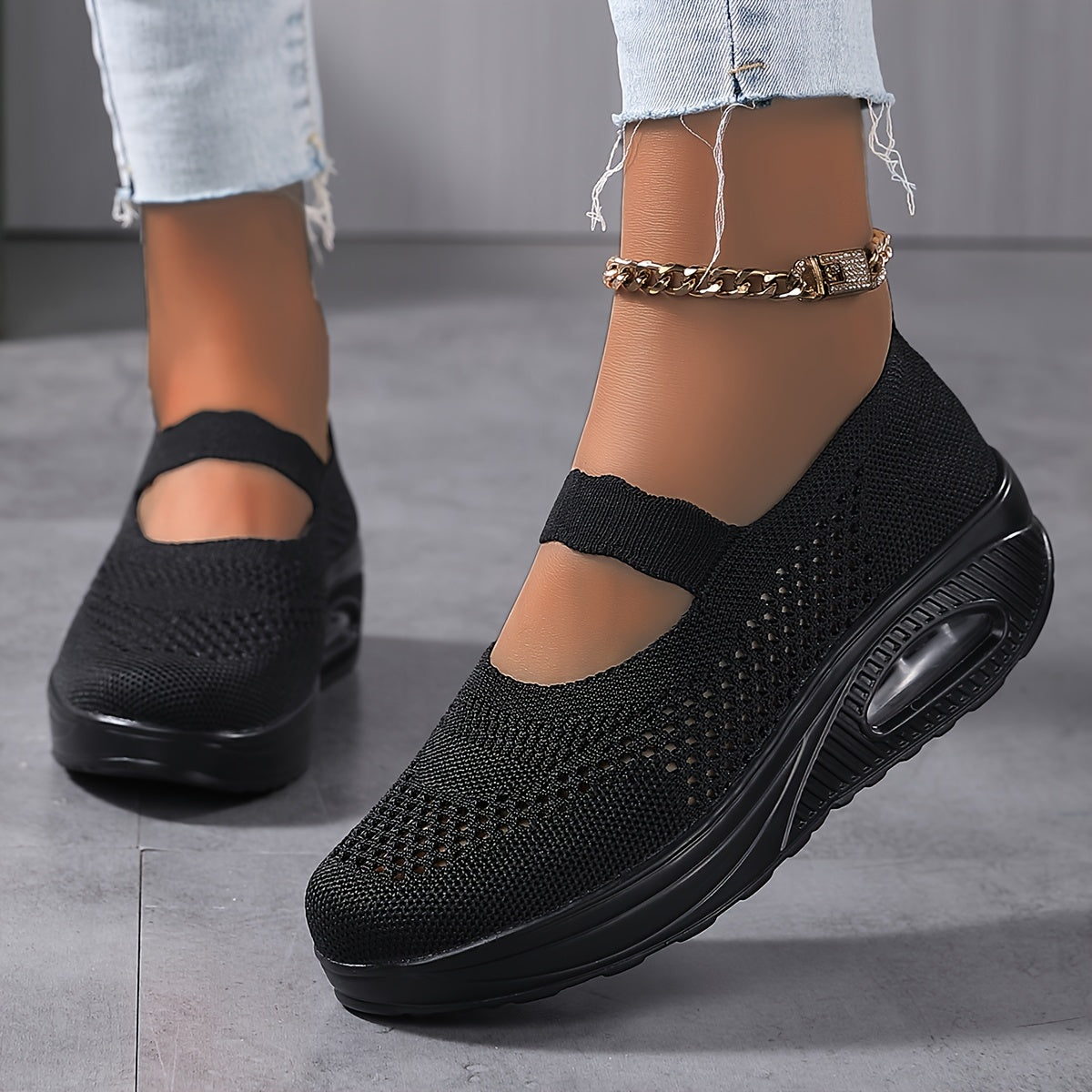 FlexiKnit™ – Bequeme Damen Slip-On Sneaker mit atmungsaktivem Gewebe