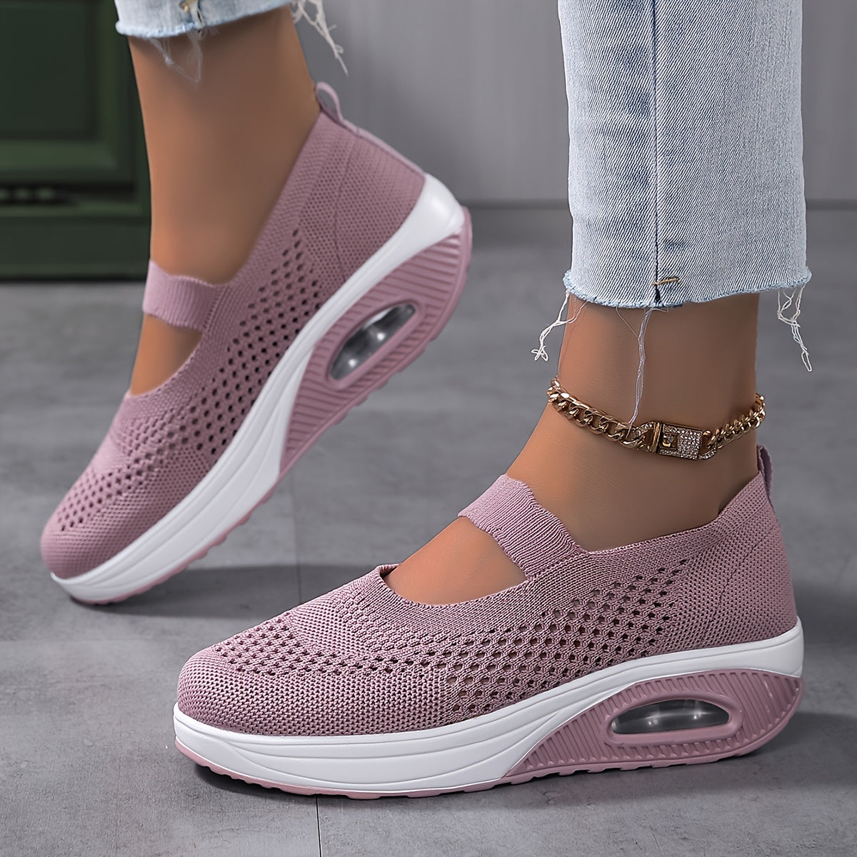 FlexiKnit™ – Bequeme Damen Slip-On Sneaker mit atmungsaktivem Gewebe