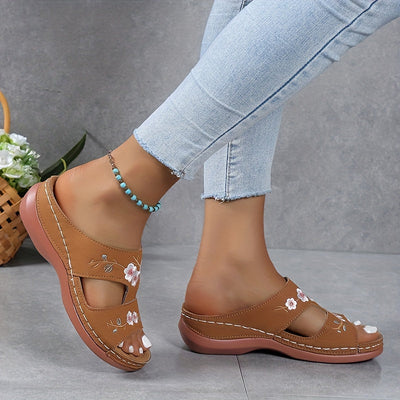 FloraStep™ – Orthopädische Damen Sandalen mit Bequemem Plateau