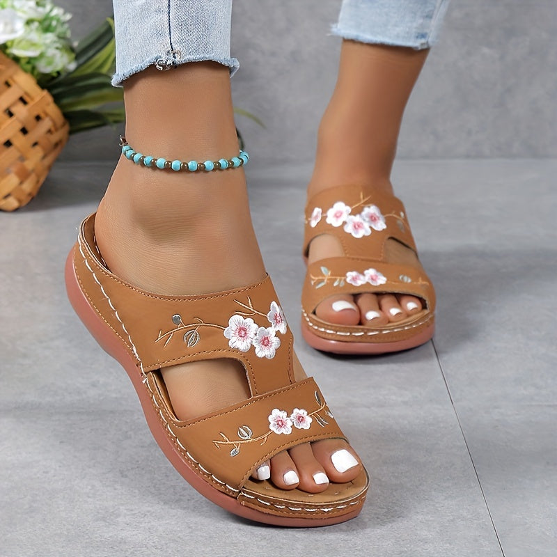 FloraStep™ – Orthopädische Damen Sandalen mit Bequemem Plateau