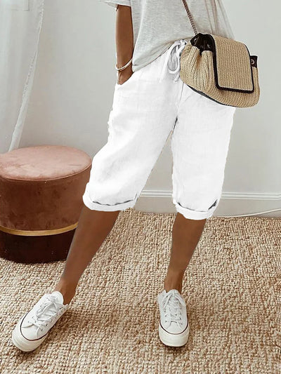 Lena™ | Baumwolle Leinen Damen Shorts