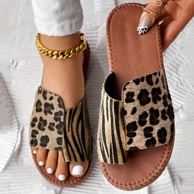 LeoSlide™ – Elegante Damen Sandalen im Leoparden Look