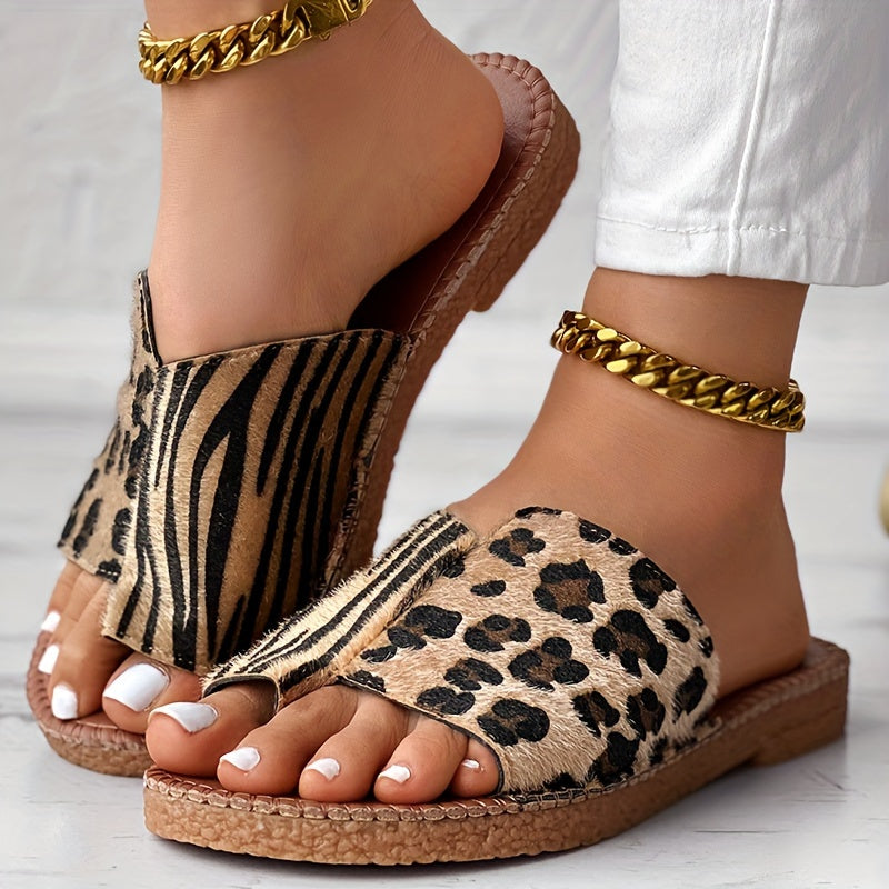 LeoSlide™ – Elegante Damen Sandalen im Leoparden Look