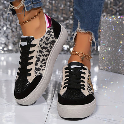 LeoStride™ – Modische Damen Sneaker mit trendigem Leopardenmuster