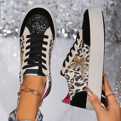 LeoStride™ – Modische Damen Sneaker mit trendigem Leopardenmuster