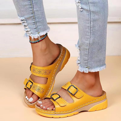 OrthoStep™ – Moderne Orthopädische Ledersandalen für Damen
