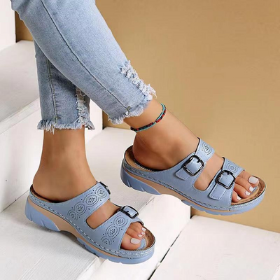 OrthoStep™ – Moderne Orthopädische Ledersandalen für Damen