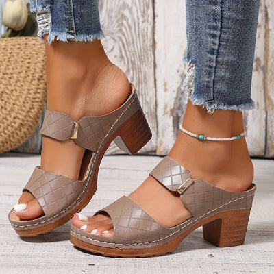 StyleVita™ – Elegante Damen Plateau Sandalen mit Komfort Blockabsatz