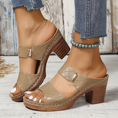 StyleVita™ – Elegante Damen Plateau Sandalen mit Komfort Blockabsatz