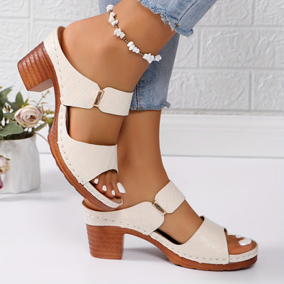 StyleVita™ – Elegante Damen Plateau Sandalen mit Komfort Blockabsatz