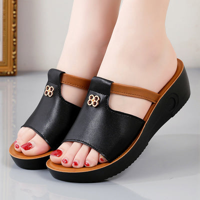 VitaCushion™ – Bequeme Orthopädische Sandalen mit Komfort Plateau