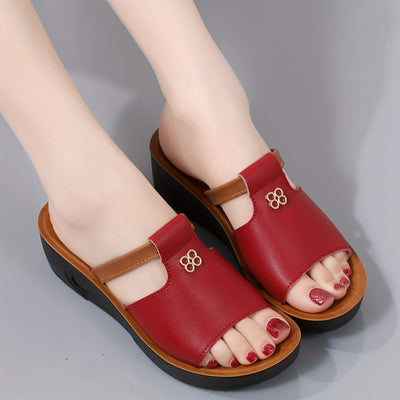 VitaCushion™ – Bequeme Orthopädische Sandalen mit Komfort Plateau