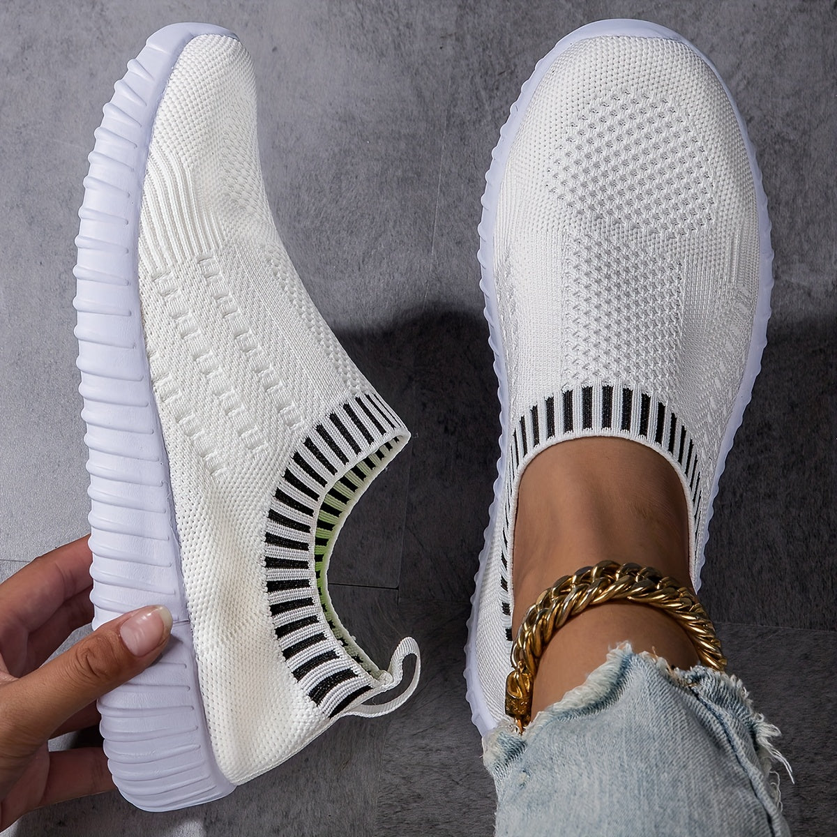VitaFlex™ – Bequeme Slip-On Damen Sneaker mit Atmungsaktivem Design