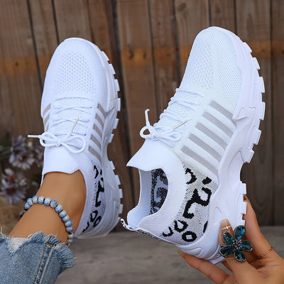 WildStride™ – Trendige Plateau Sneaker Damen im Leoparden-Look