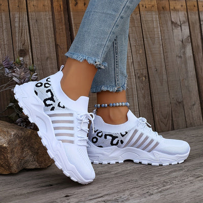 WildStride™ – Trendige Plateau Sneaker Damen im Leoparden-Look