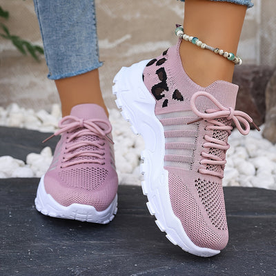 WildStride™ – Trendige Plateau Sneaker Damen im Leoparden-Look