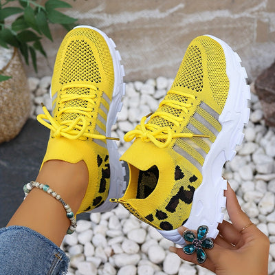 WildStride™ – Trendige Plateau Sneaker Damen im Leoparden-Look